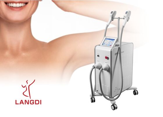 2 Handpieces OPT SHR IPL+ DIODE LASER Technology For Hair Removal / Skin Rejuvenation