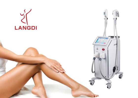2 Handpieces OPT SHR IPL+ DIODE LASER Technology For Hair Removal / Skin Rejuvenation